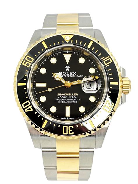 rolex sea dweller 43 two tone|rolex sea dweller deep price.